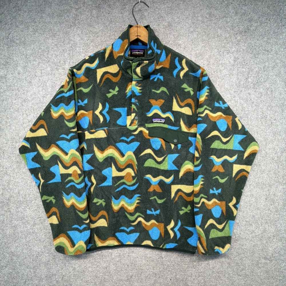Patagonia Lightweight Synchilla Snap-T Fleece Mens S Jacket Arctic Collage 25580
